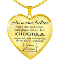 Herz-Halskette an die Tochter Glaube an dich selbst
