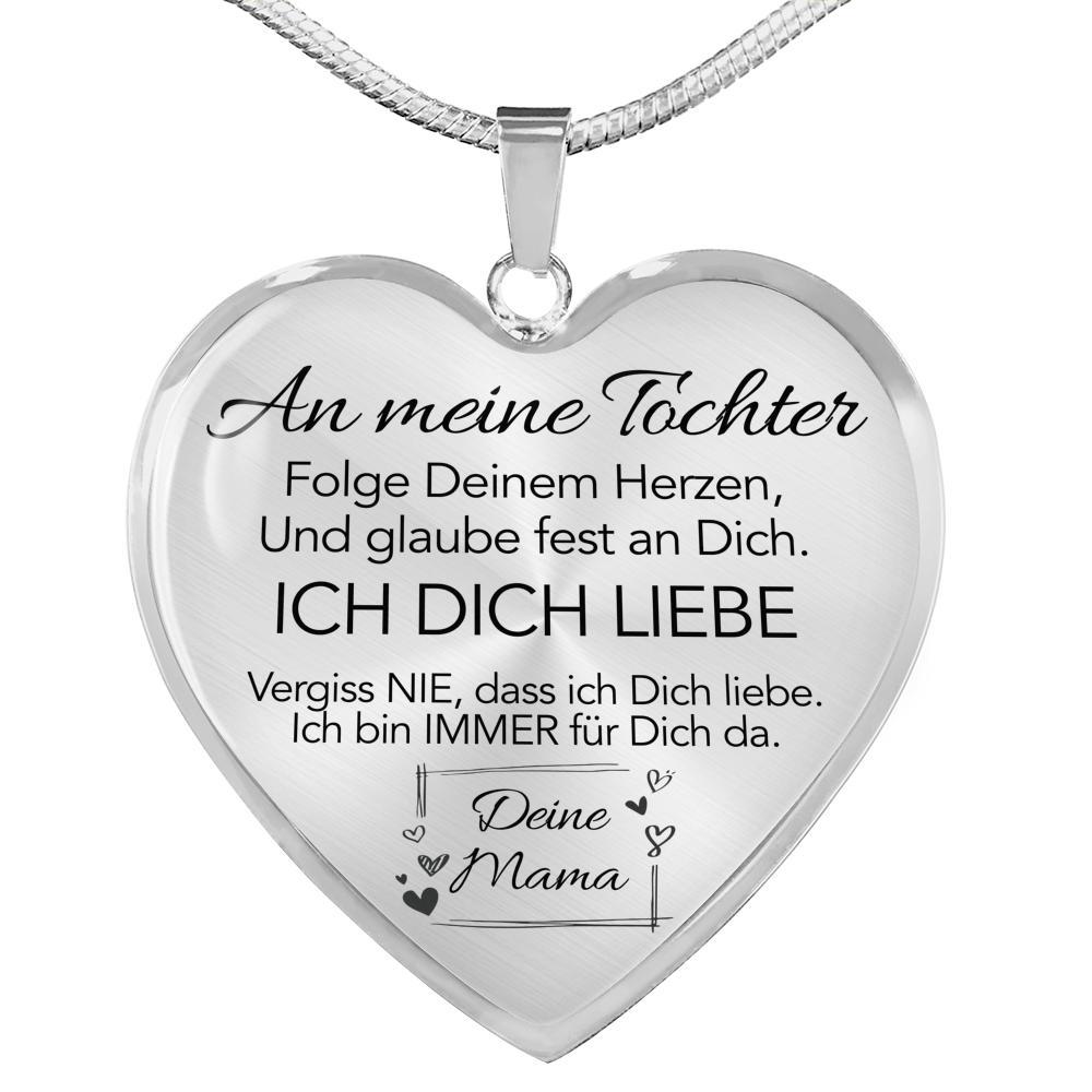 Herz-Halskette an die Tochter Glaube an dich selbst - Liebesketten