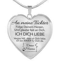 Herz-Halskette an die Tochter Glaube an dich selbst
