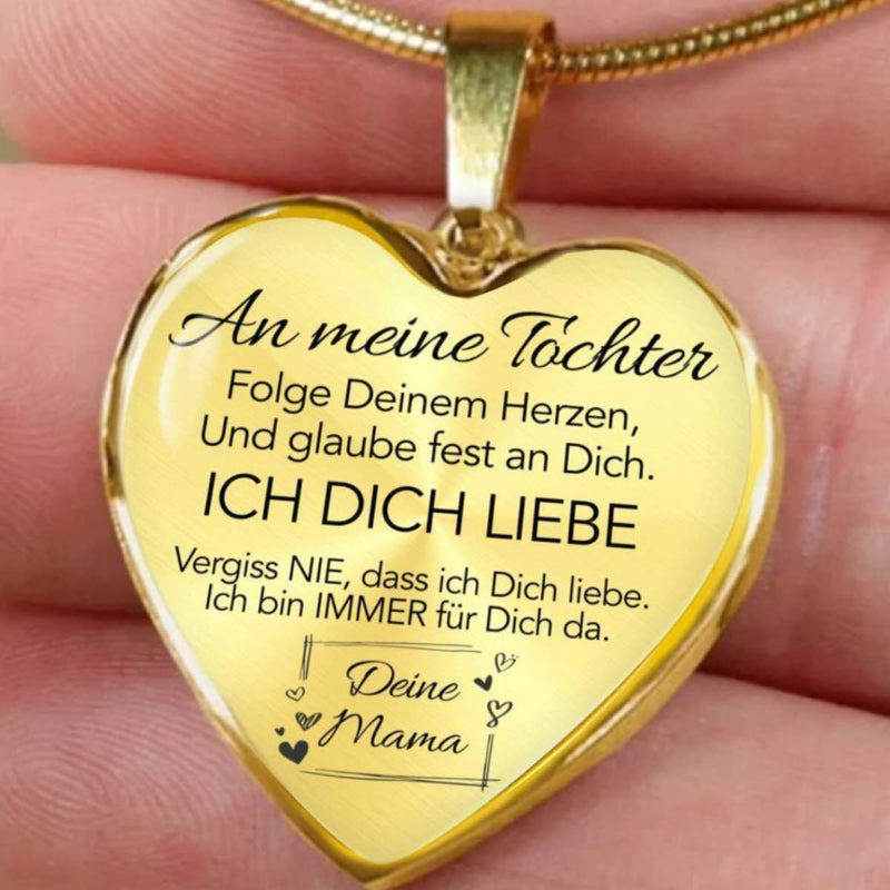 Herz-Halskette an die Tochter Glaube an dich selbst