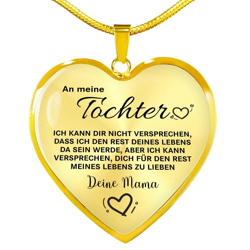 Herz-Halskette an die Tochter von Mama mit Liebe