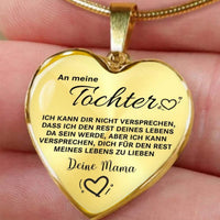 Herz-Halskette an die Tochter von Mama mit Liebe