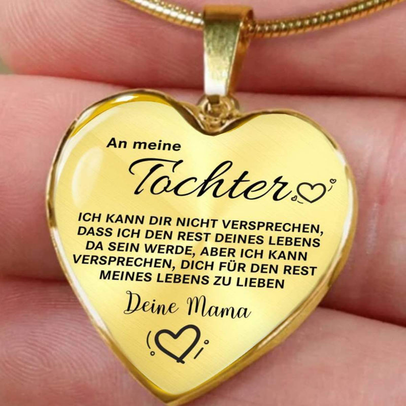 Herz-Halskette an die Tochter von Mama mit Liebe
