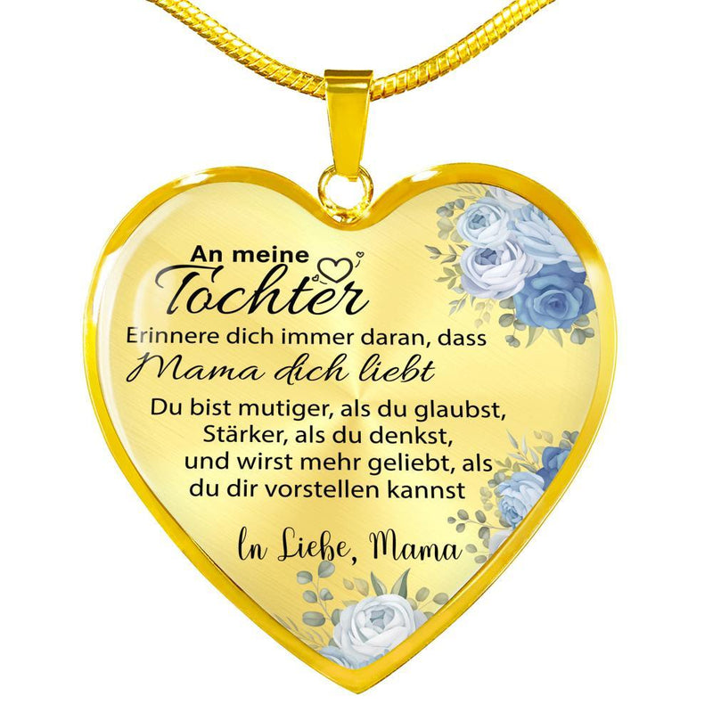 Herz-Halskette an die Tochter von Mama Sei mutig