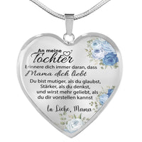 Herz-Halskette an die Tochter von Mama Sei mutig