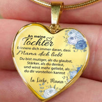 Herz-Halskette an die Tochter von Mama Sei mutig