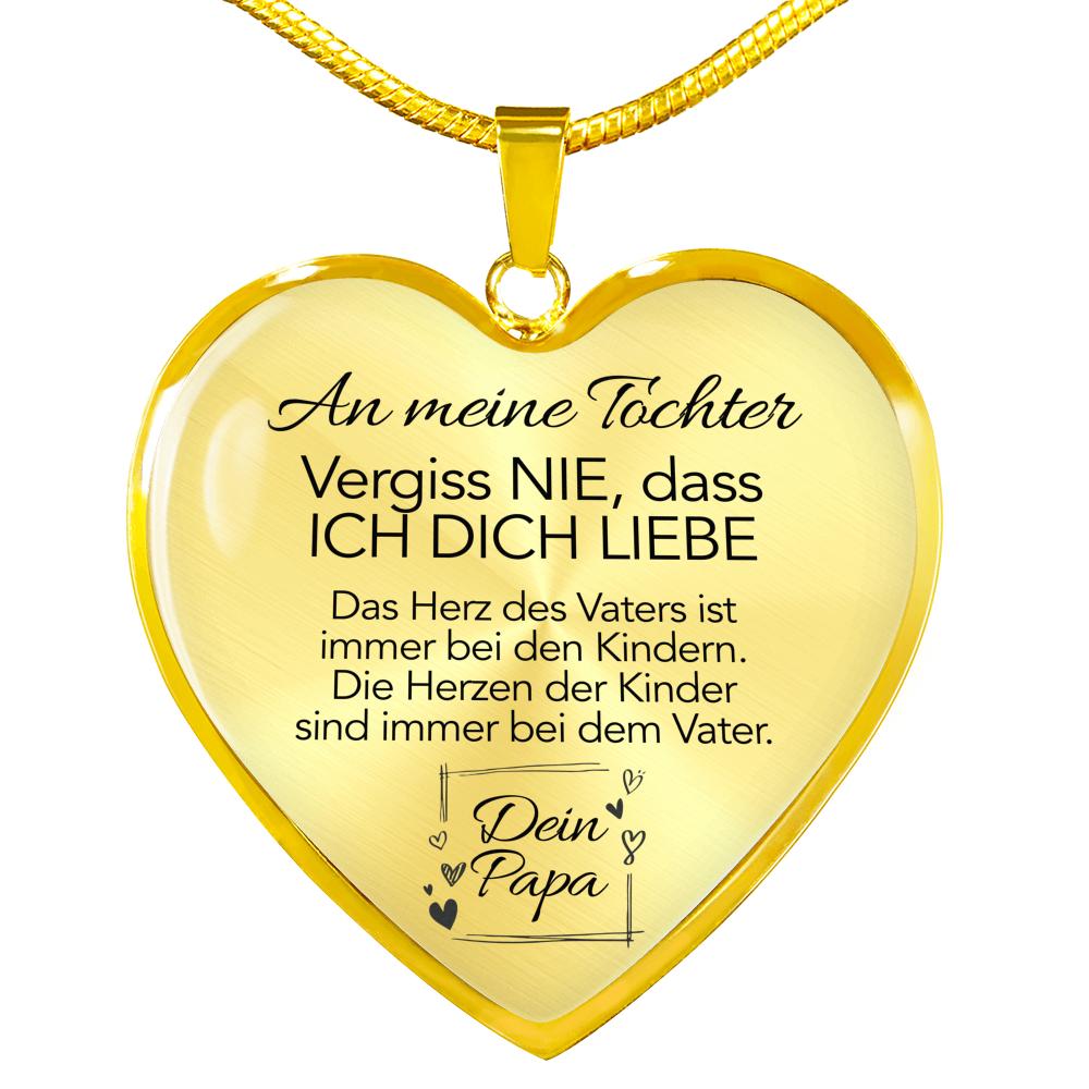 Herz-Halskette an die Tochter von Papa mit Herzen - Liebesketten