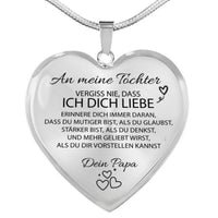 Herz-Halskette an die Tochter von Papa mit Herzen