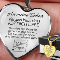 Herz-Halskette an die Tochter von Papa mit Herzen