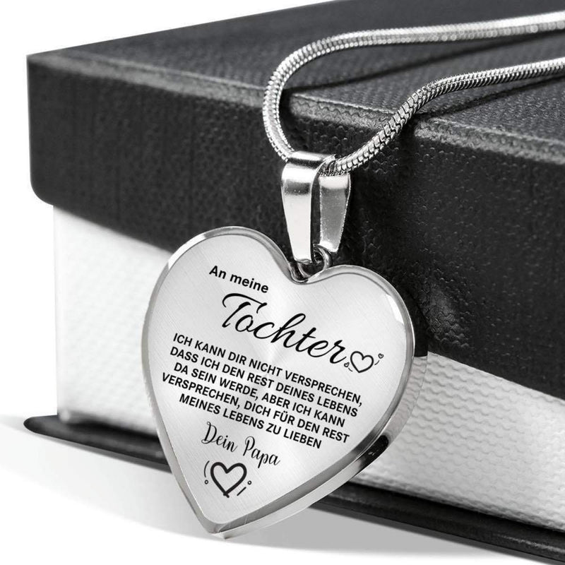 Herz-Halskette an die Tochter von Papa mit Liebe