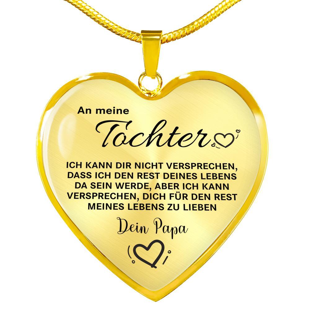 Herz-Halskette an die Tochter von Papa mit Liebe - Liebesketten