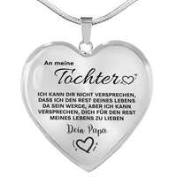 Herz-Halskette an die Tochter von Papa mit Liebe