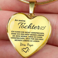 Herz-Halskette an die Tochter von Papa mit Liebe