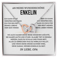 Herz-Halskette mit Karte an die schöne Enkelin