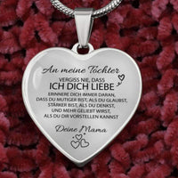 Herz-Halskette mit Karte an die Tochter von Mama