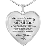 Herz-Halskette mit Karte an die Tochter von Mama