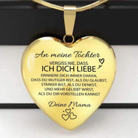 Herz-Halskette mit Karte an die Tochter von Mama