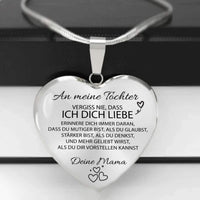 Herz-Halskette mit Karte an die Tochter von Mama