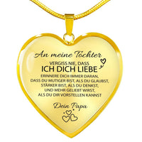 Herz-Halskette mit Karte an die Tochter von Papa