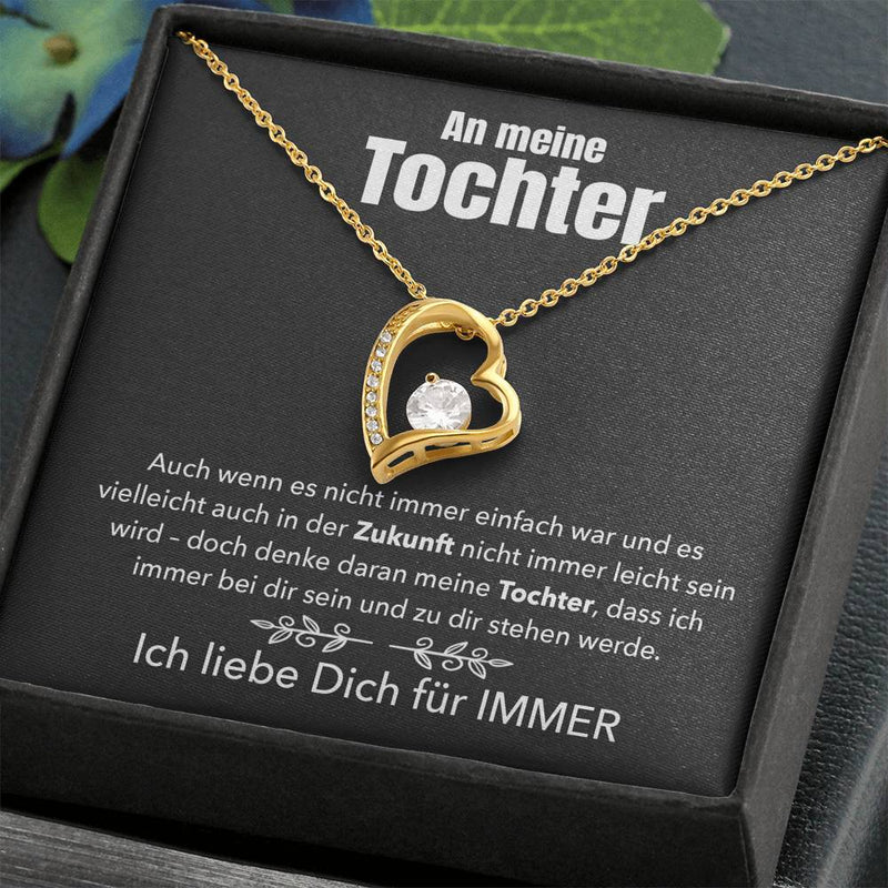 Herz-Halskette mit Karte an meine liebe Tochter
