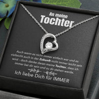 Herz-Halskette mit Karte an meine liebe Tochter
