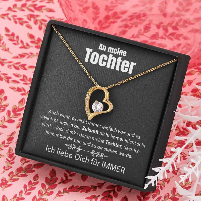 Herz-Halskette mit Karte an meine liebe Tochter