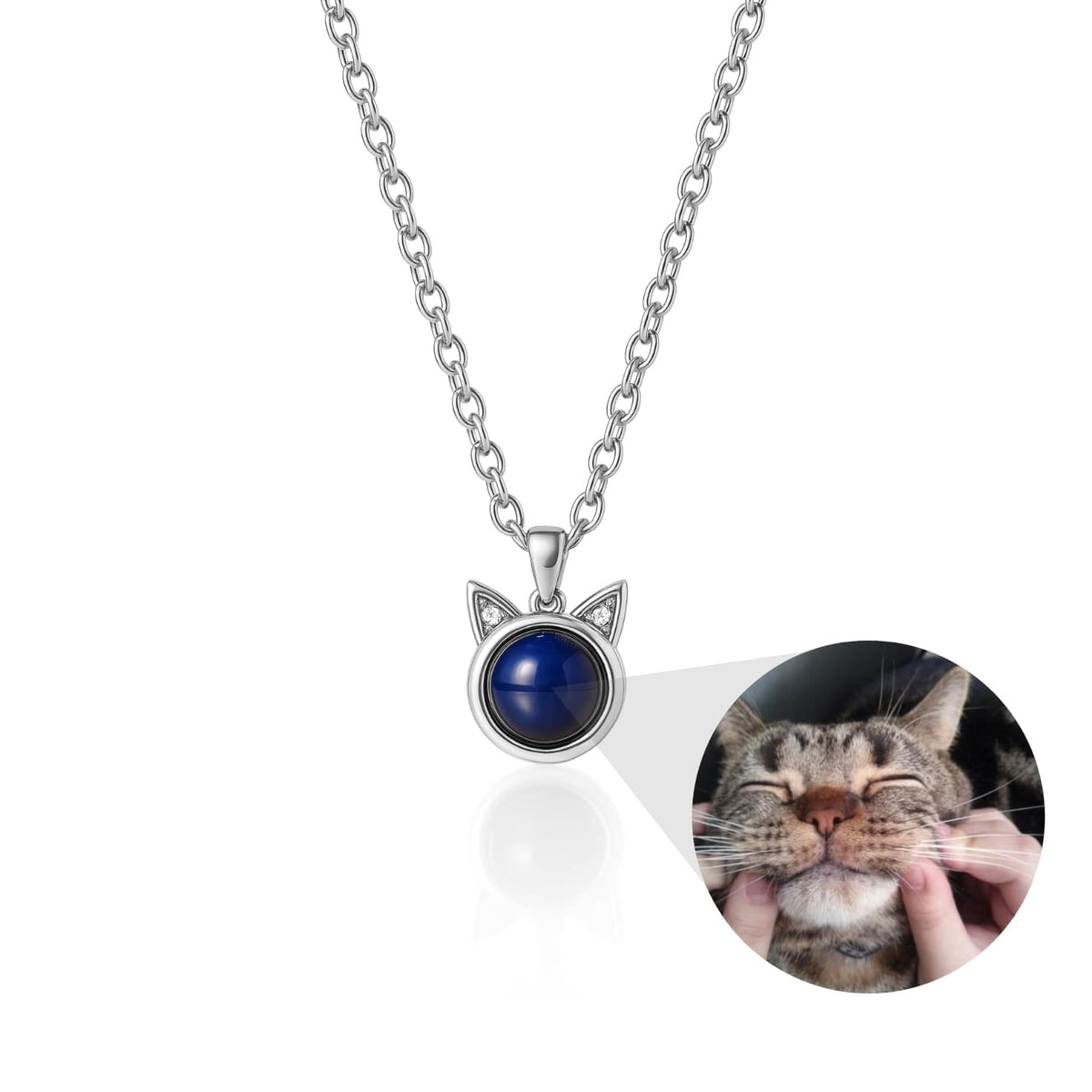 Katzen-Andenken-Halskette mit Foto im Anhänger - Liebesketten