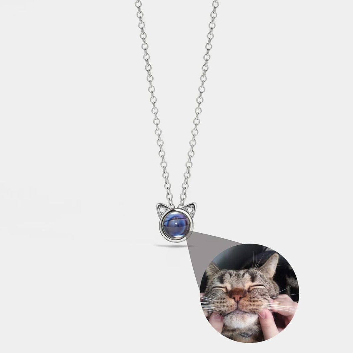 Katzen-Andenken-Halskette mit Foto im Anhänger - Liebesketten