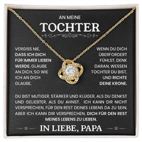 Knoten-Halskette mit Karte an die Tochter von Papa