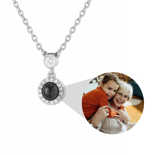 Kreis-Halskette mit Foto für Mama und für die Oma - Liebesketten