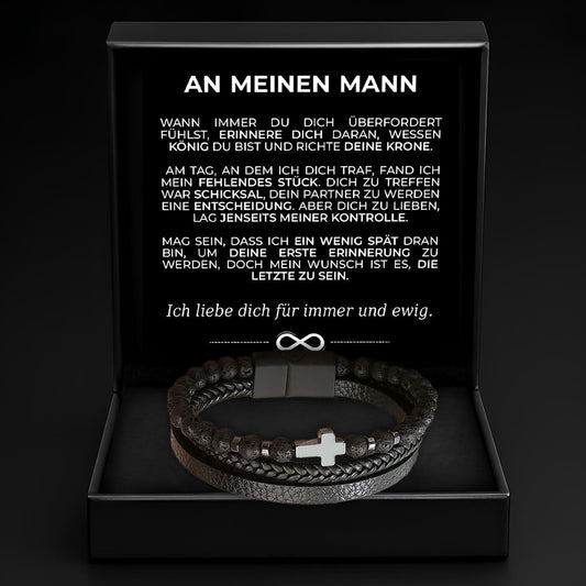 Kreuzarmband als Geschenkset an meinen lieben Mann - Liebesketten
