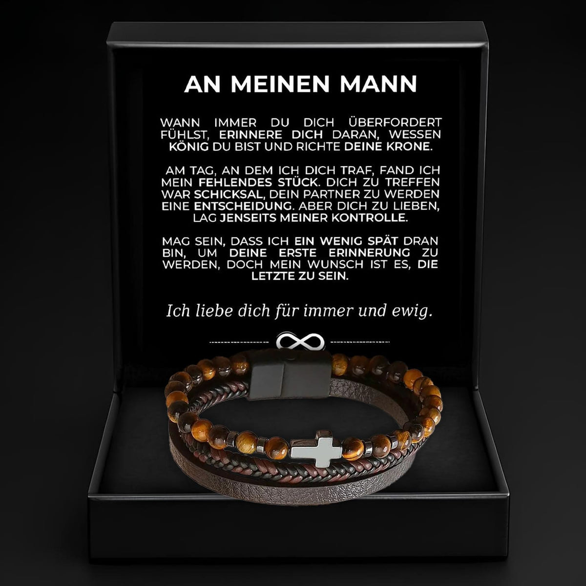 Kreuzarmband als Geschenkset an meinen lieben Mann - Liebesketten