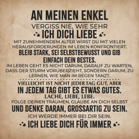Lederarmband mit Stahlelement für deinen Enkel
