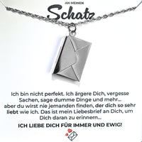 Liebesbrief-Halskette als Geschenkset mit Box