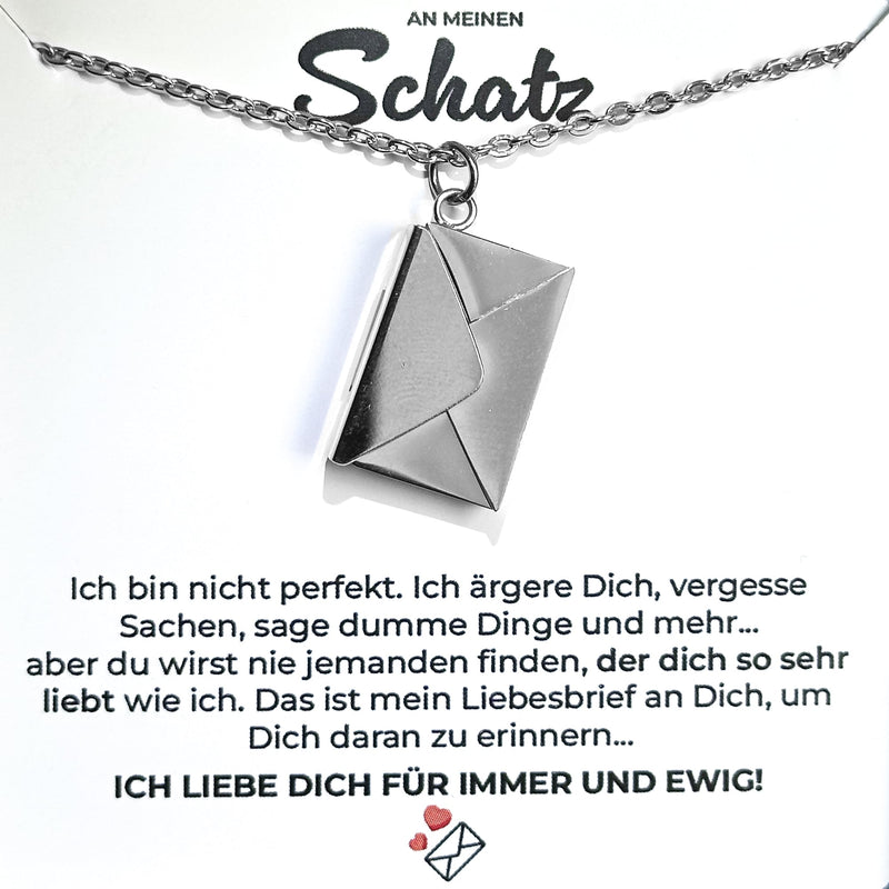Liebesbrief-Halskette als Geschenkset mit Box