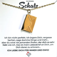Liebesbrief-Halskette als Geschenkset mit Box