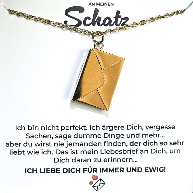 Liebesbrief-Halskette als Geschenkset mit Box