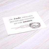 Liebesknoten-Ring für Mutter und Tochter im Set