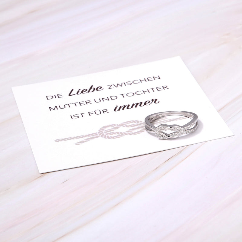 Liebesknoten-Ring für Mutter und Tochter im Set