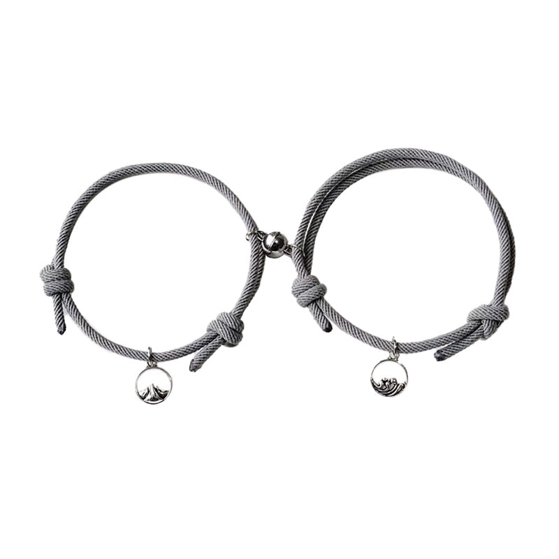 Magnetische Partnerarmbänder mit Herzverschluss