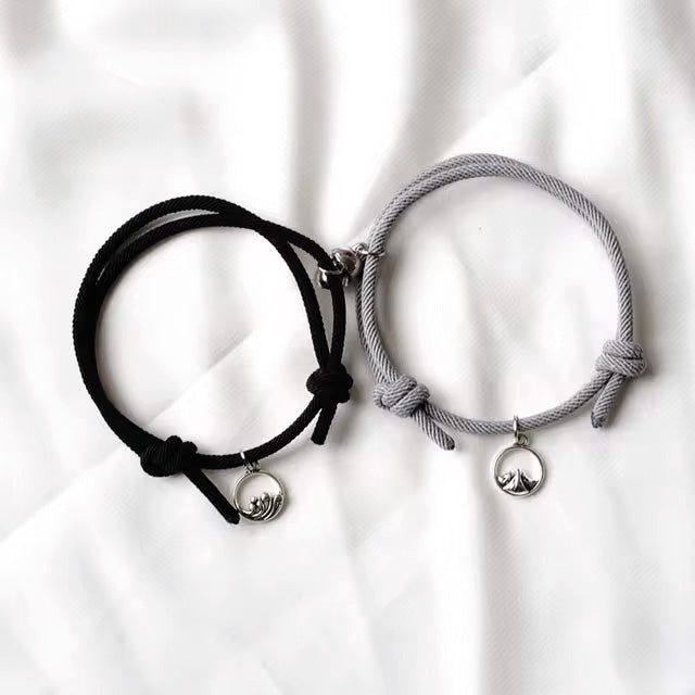 Magnetische Partnerarmbänder mit Herzverschluss - Liebesketten