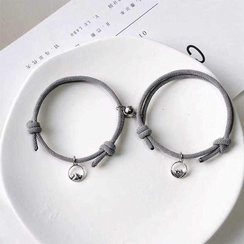 Magnetische Partnerarmbänder mit Herzverschluss - Liebesketten