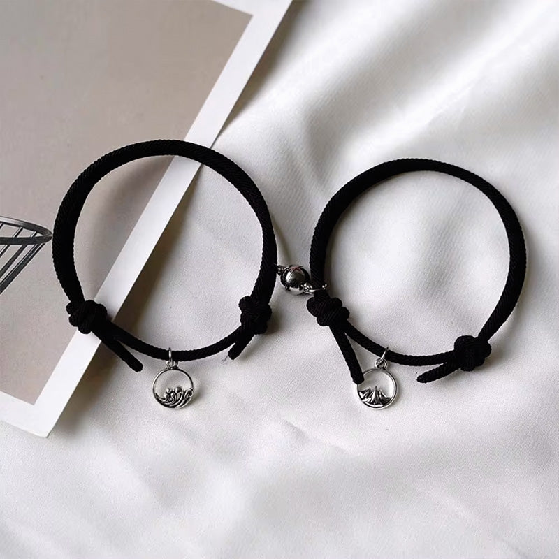Magnetische Partnerarmbänder mit Herzverschluss - Liebesketten