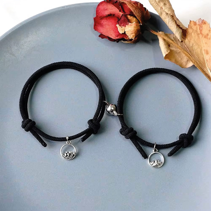 Magnetische Partnerarmbänder mit Herzverschluss - Liebesketten