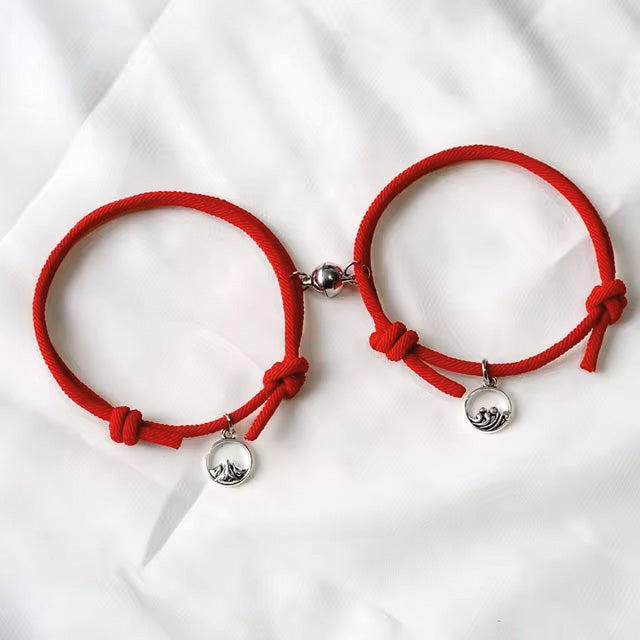 Magnetische Partnerarmbänder mit Herzverschluss - Liebesketten