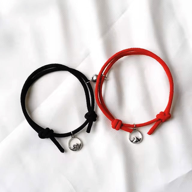 Magnetische Partnerarmbänder mit Herzverschluss