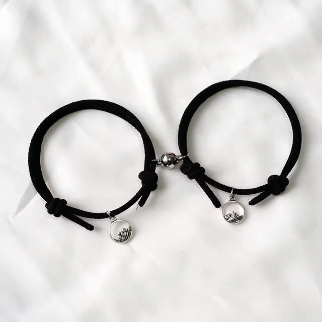 Magnetische Partnerarmbänder mit Herzverschluss - Liebesketten
