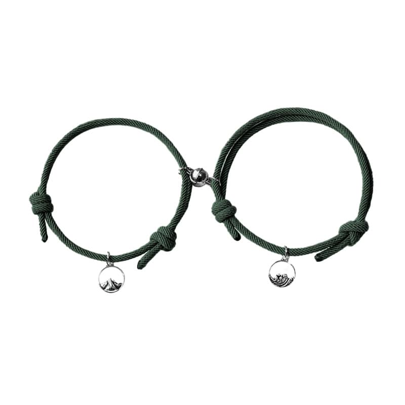 Magnetische Partnerarmbänder mit Herzverschluss