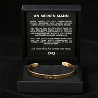 Massiver Armreif mit Gravur an meinen lieben Mann