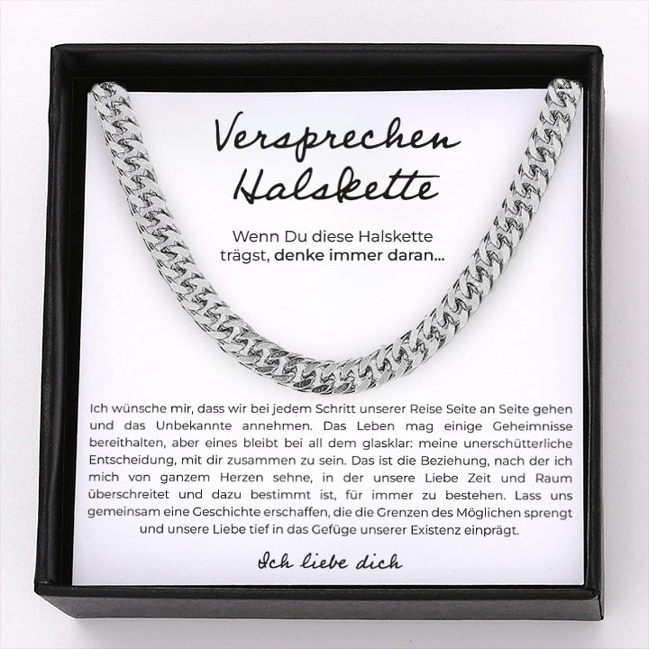 Panzerkette mit Versprechen-Karte für ihn und Söhne - Liebesketten